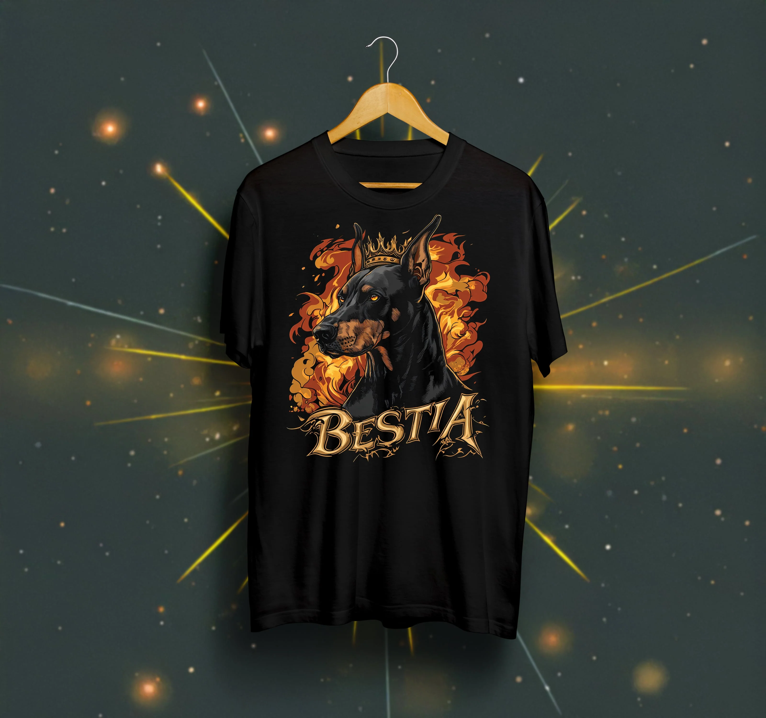 Doberman T-shirt Black