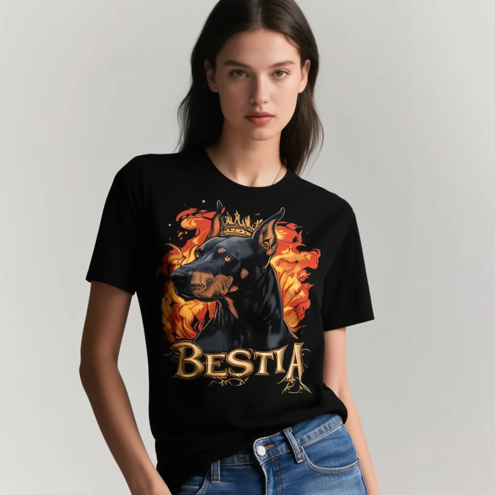 Doberman T-shirt Black - Image 2